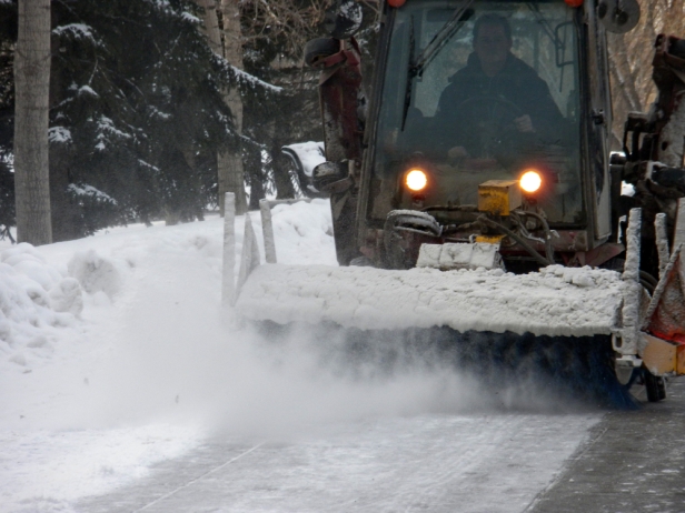 Calgary AB, Snow Sweeper on Bike Trails ©Photograph by H-JEH Becker, 2012